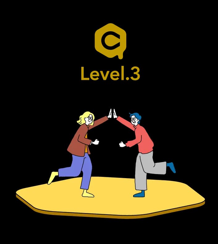 Level.3: チームや組織での複数人が関係を深めるための行動や取り組みを理解し、実践することができる。