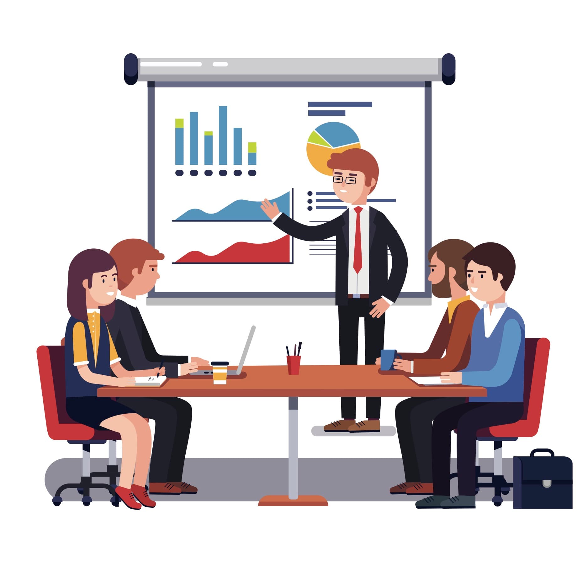 仕事の成果を発表する