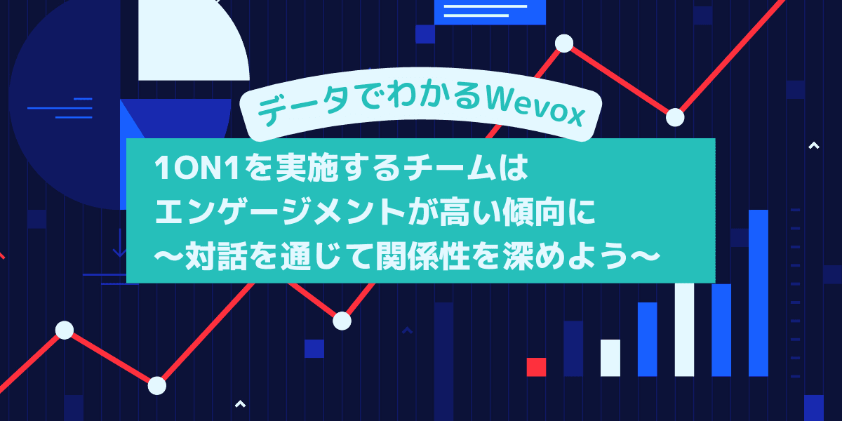 【データでわかるWevox】1on1を実施するチームはエンゲージメントが高い傾向に〜対話を通じて関係性を深めよう〜