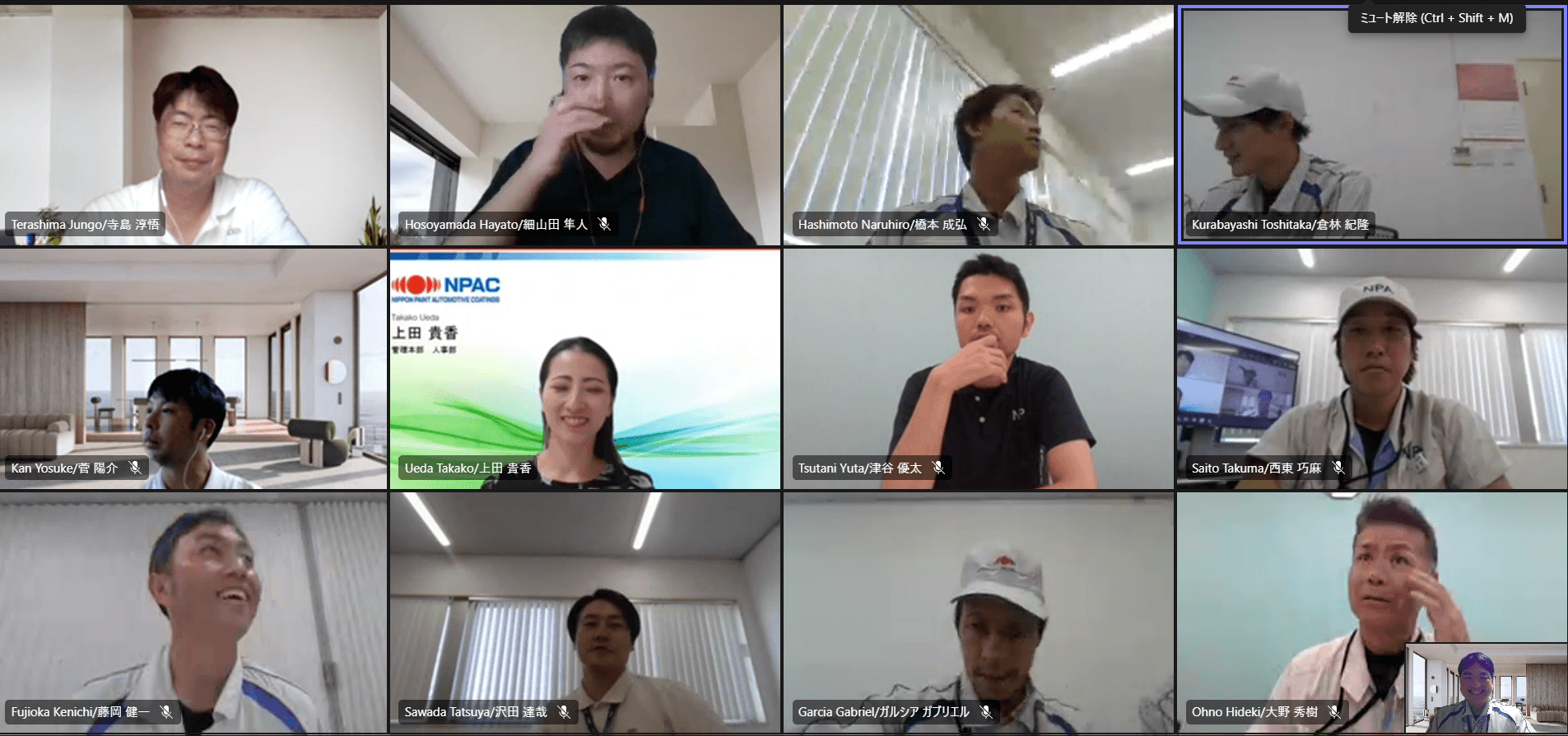 実際に生産の方々とワークショップを実施した時の様子