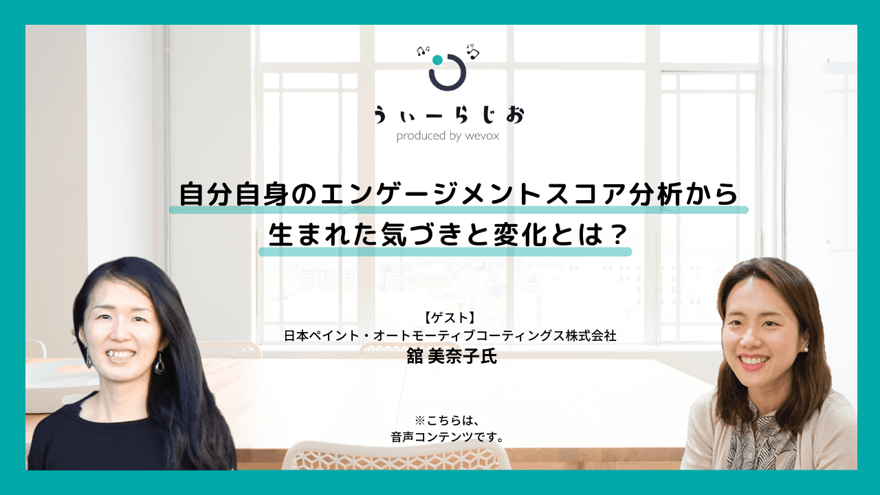 【ラジオ】自分自身のエンゲージメントスコア分析から生まれた、気づきと変化とは?