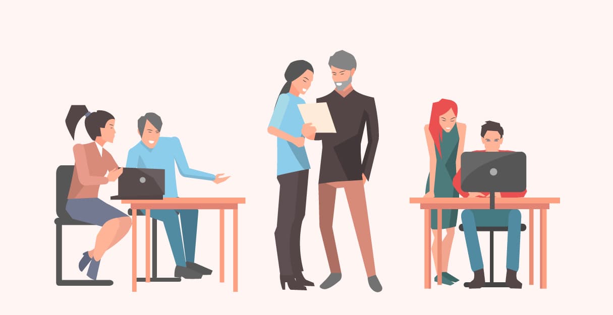 業務の成果を評価し合う