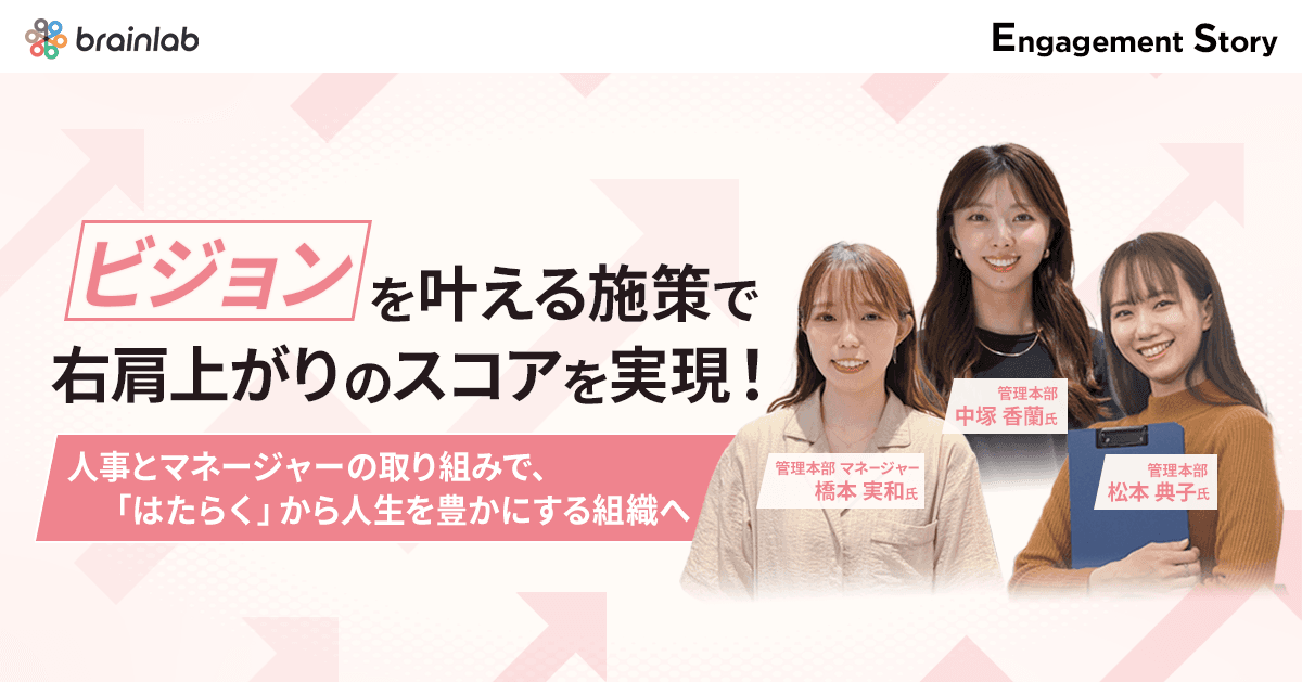 ビジョンを叶える施策で右肩上がりのスコアを実現!人事とマネージャーの取り組みで、『はたらく』から人生を豊かにする組織へ