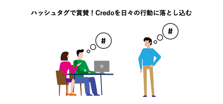 ハッシュタグで賞賛!Credoを日々の行動に落とし込む方法